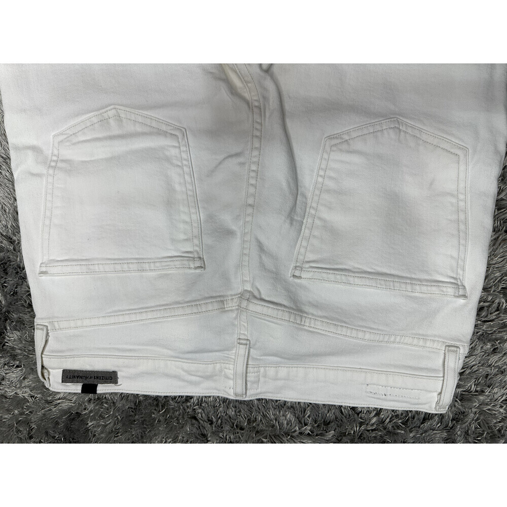 Citizens Of Humanity Harlow Ankle High Rise Slim Jeans In Sea Salt White Size 30 - Picture 5 of 15
